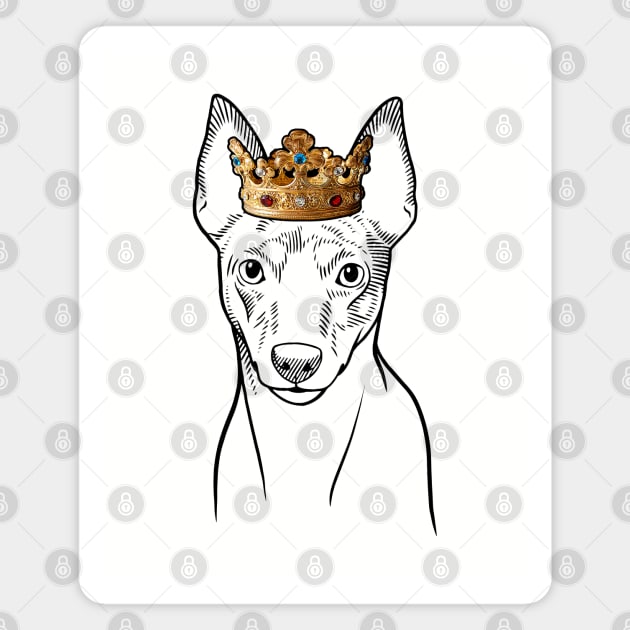 Toy Fox Terrier Dog King Queen Wearing Crown Magnet by millersye